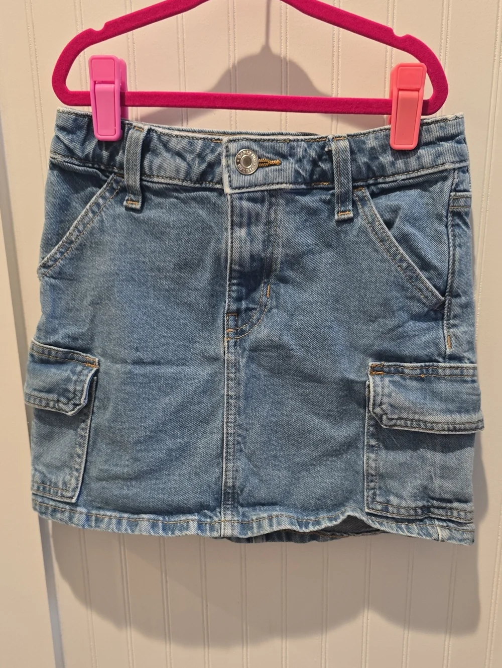 GAP Light Blue Denim Cargo Mini Skirt